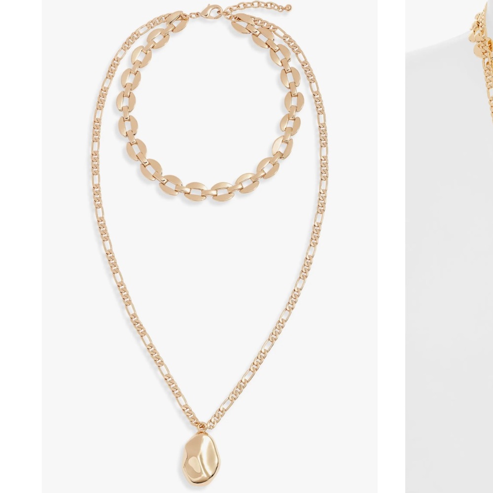NORDSTROM Two Strand Pendant Necklace